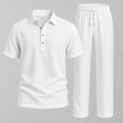 Men’s Linen Beach Two Piece Set