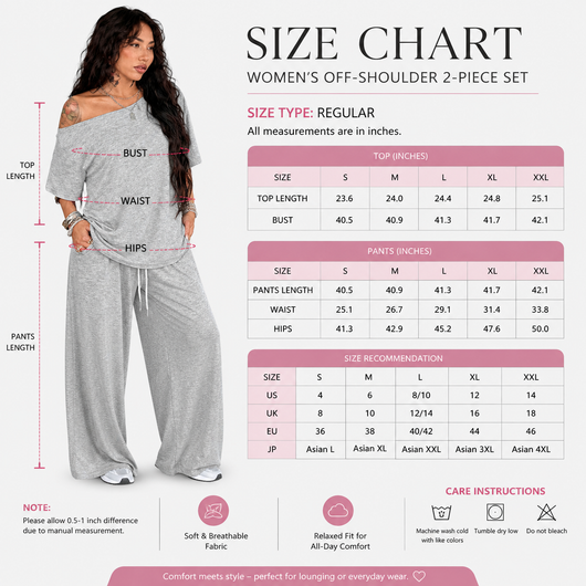 Womens T-shirt and Wide Leg Pant Set