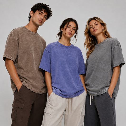 Unisex 3-Pack Acid Wash T-Shirts