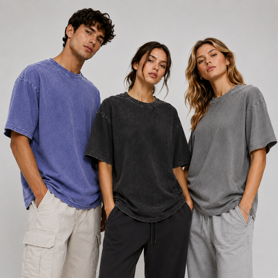 Unisex 3-Pack Acid Wash T-Shirts