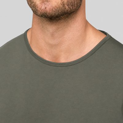 Curve Hem Fitted Crew Neck Tee