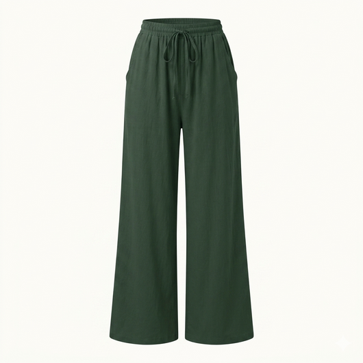 Women’s Palazzo Pants – Lightweight Wide Leg Summer Trousers with Pockets