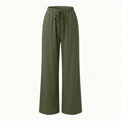 Women’s Palazzo Pants – Lightweight Wide Leg Summer Trousers with Pockets