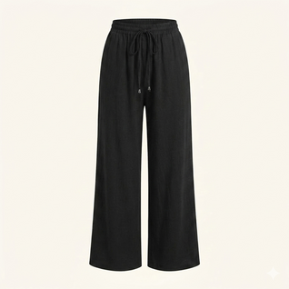 Women’s Palazzo Pants – Lightweight Wide Leg Summer Trousers with Pockets