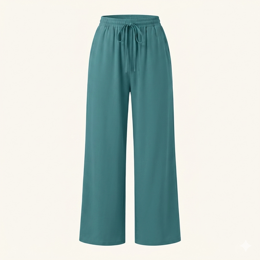 Women’s Palazzo Pants – Lightweight Wide Leg Summer Trousers with Pockets