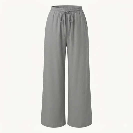 Women’s Palazzo Pants – Lightweight Wide Leg Summer Trousers with Pockets