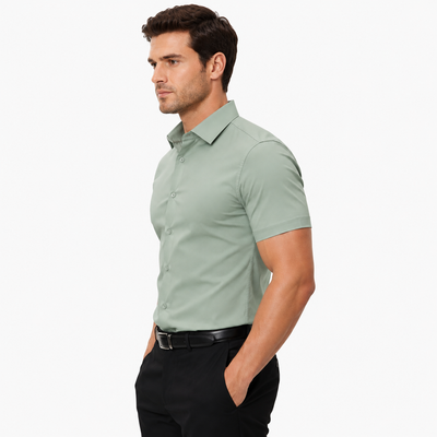 Men's Stretch Short Sleeve Dress Shirt