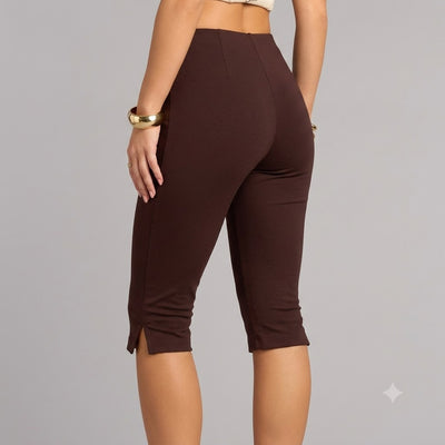 Forever On Trend High Rise Ponte Capri Pants