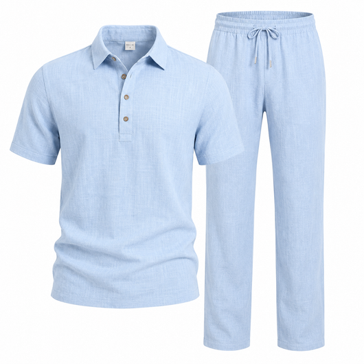 Men’s Linen Beach Two Piece Set